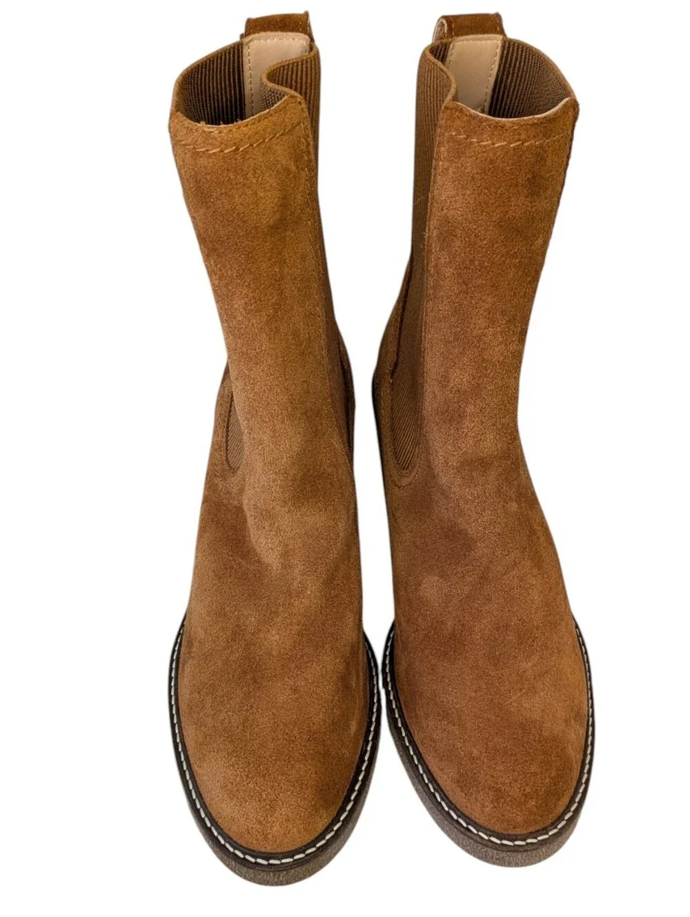 Clarks Women Cassiano Top Mid Tan Suede ...Size  10